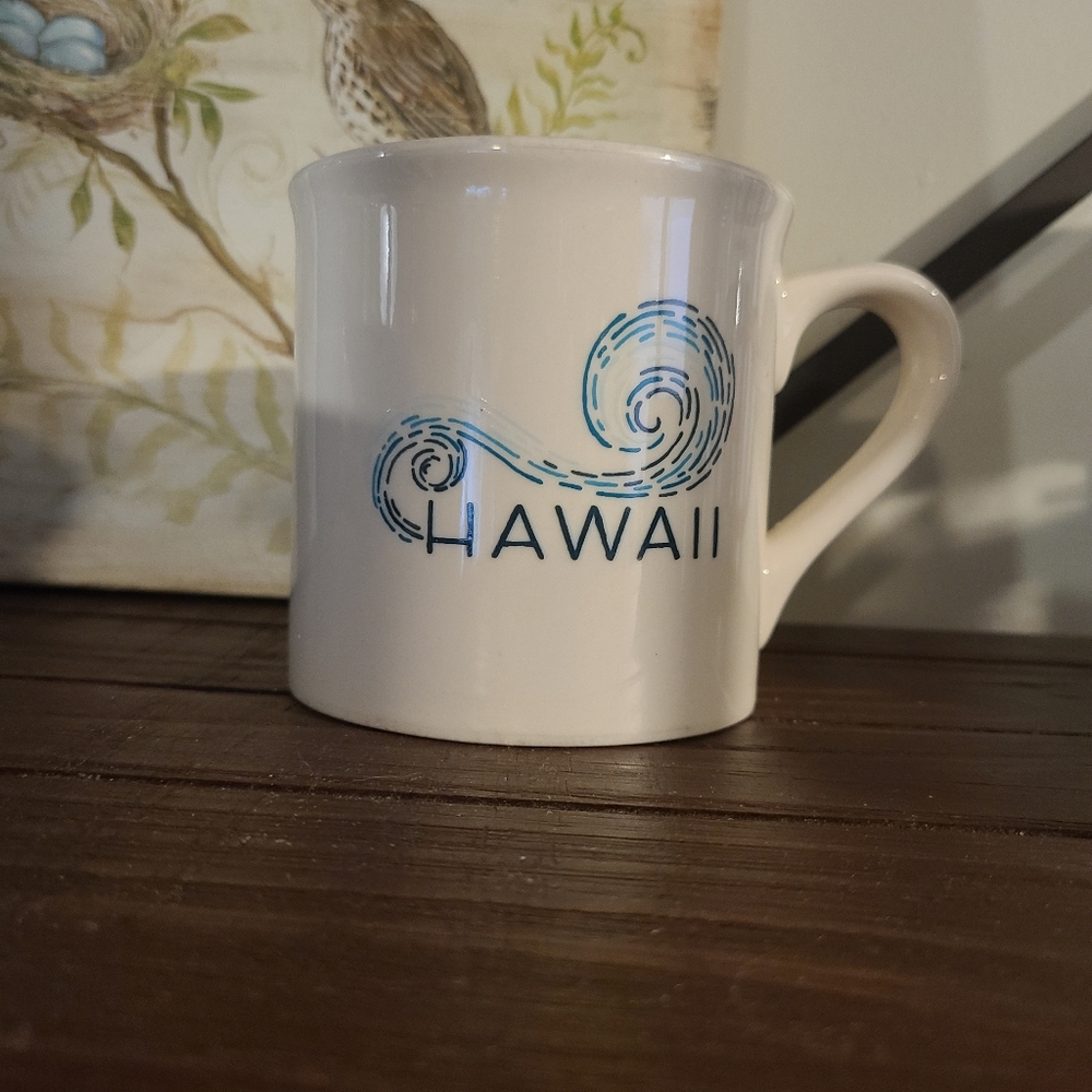 Starbucks Hawaii Mug Blue Ocean Water Beach.